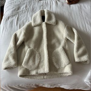Theory Sherpa Cream Coat